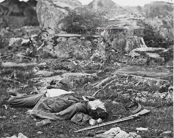 Dead Sharpshooters Last Sleep at Gettysburg 8"x 10" Civil War Photo Picture #24