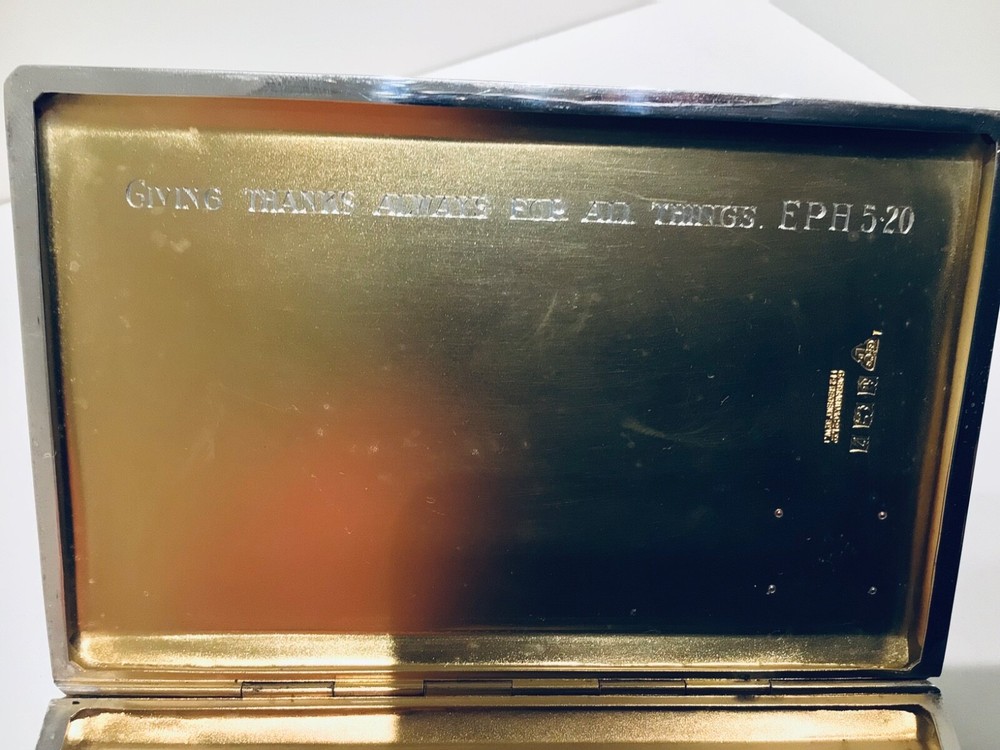 Boxed Heavy Solid Silver Cigarette Case, Birmingham 1974, Garrard & Co 180g