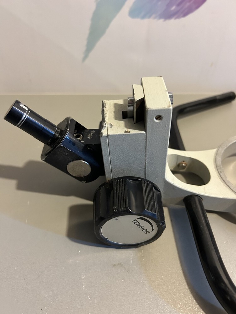 Zeiss Microscope Body Holder with Handles and Focus