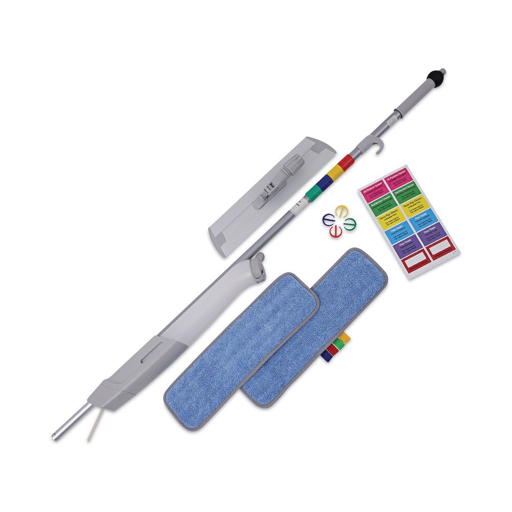 Boardwalk BWMS16MFM 59" Bucketless Microfiber Mop System - Gray New