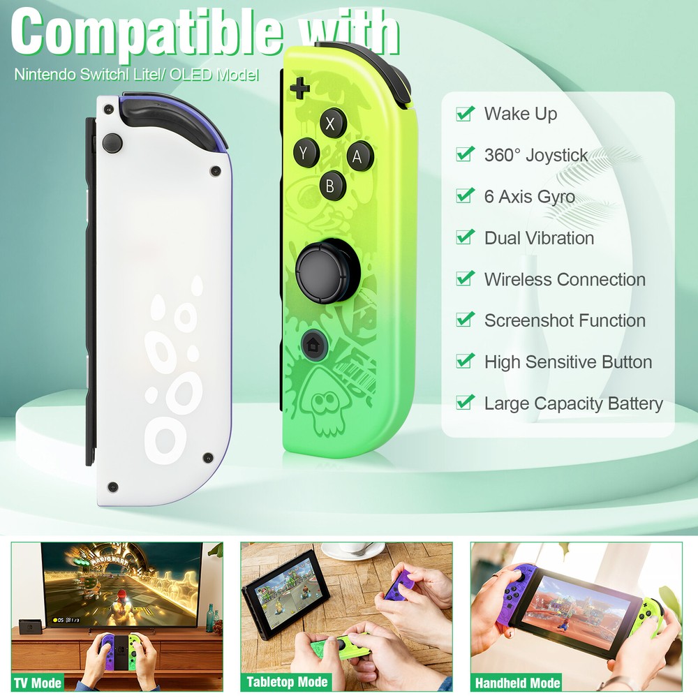 NEW Wireless Controller Pair for Nintendo Switch Left and Right BluetoothGamepad