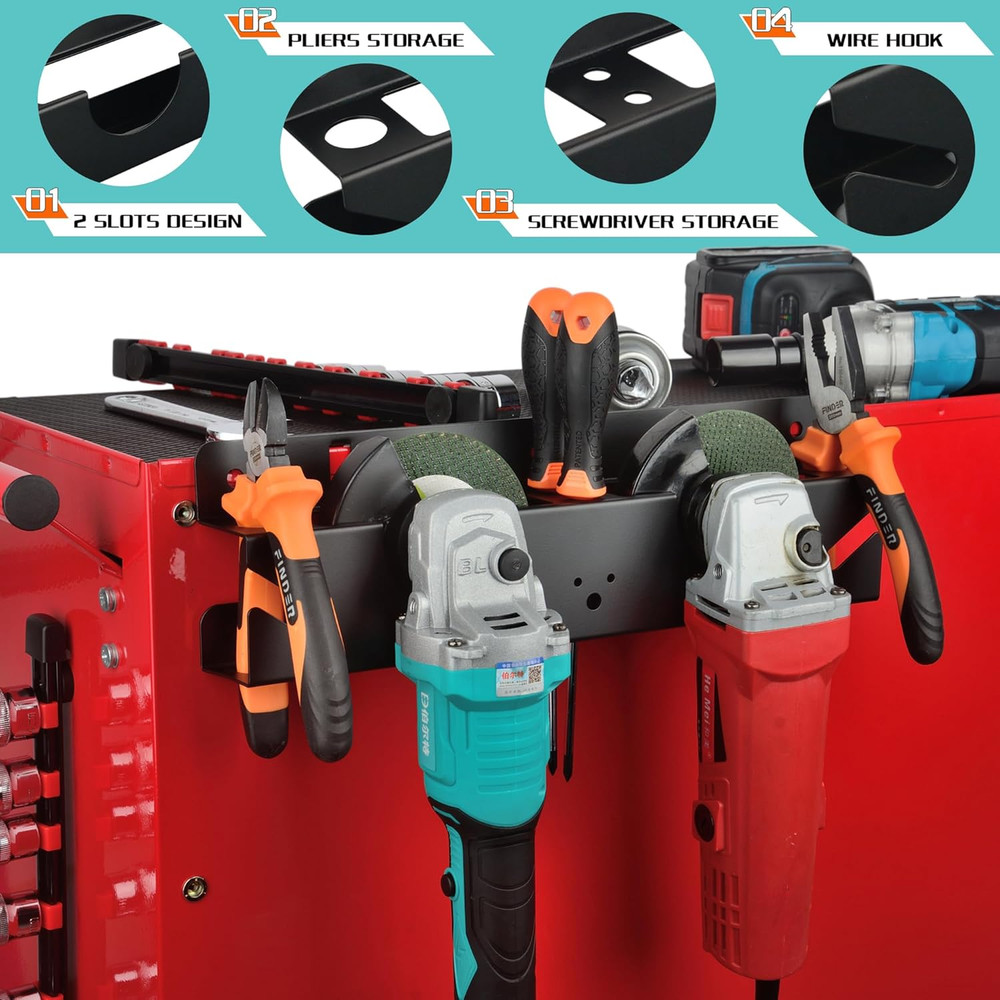 Angle Grinder Holder, Solid Steel Utility Storage Rack,Heavy Duty Wall Mount Sto