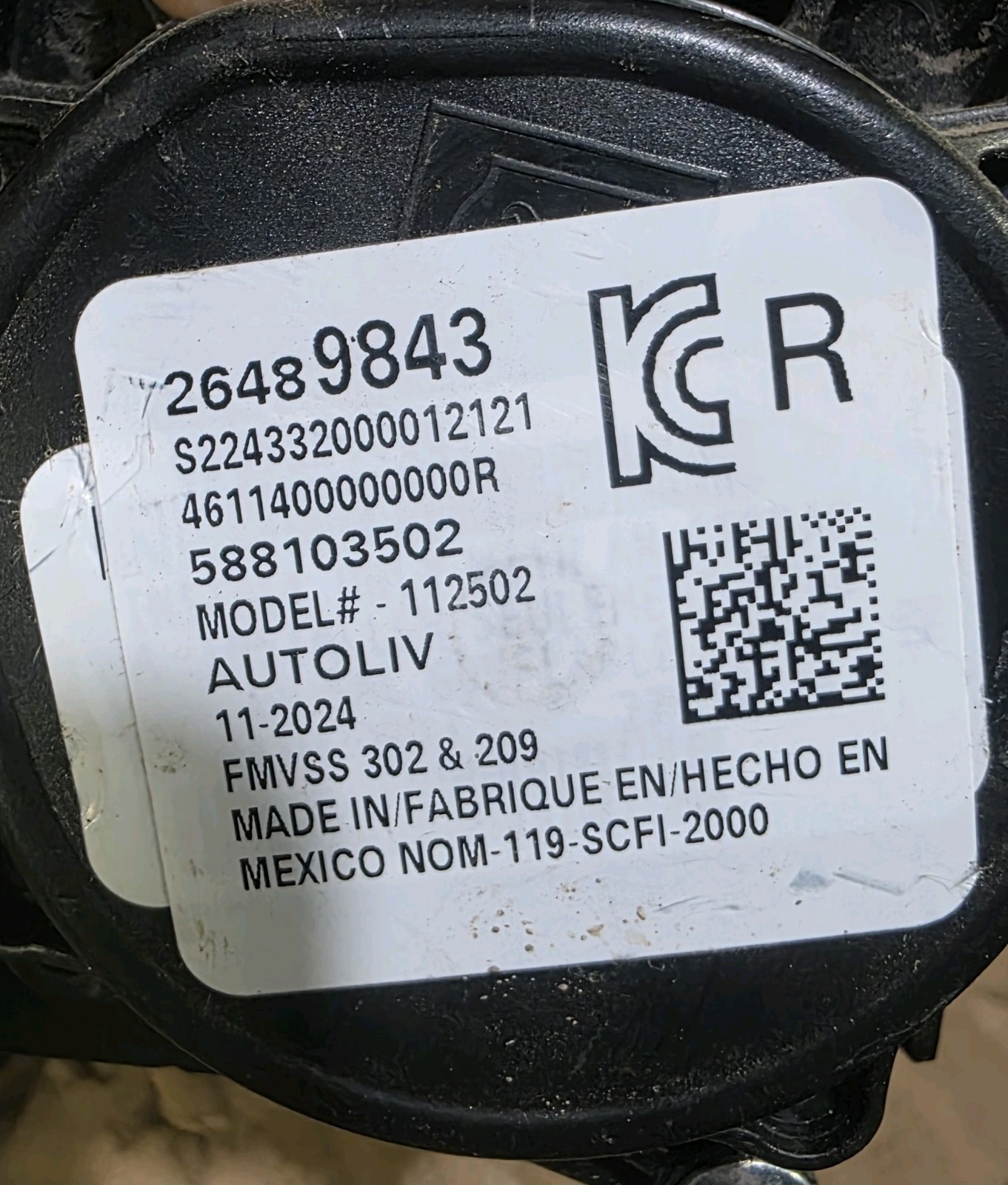 2024-2025 CHEVY TRAVERSE FRONT SEATBELTS W PRE TENIONER (LH&RH) BLACK COLOR