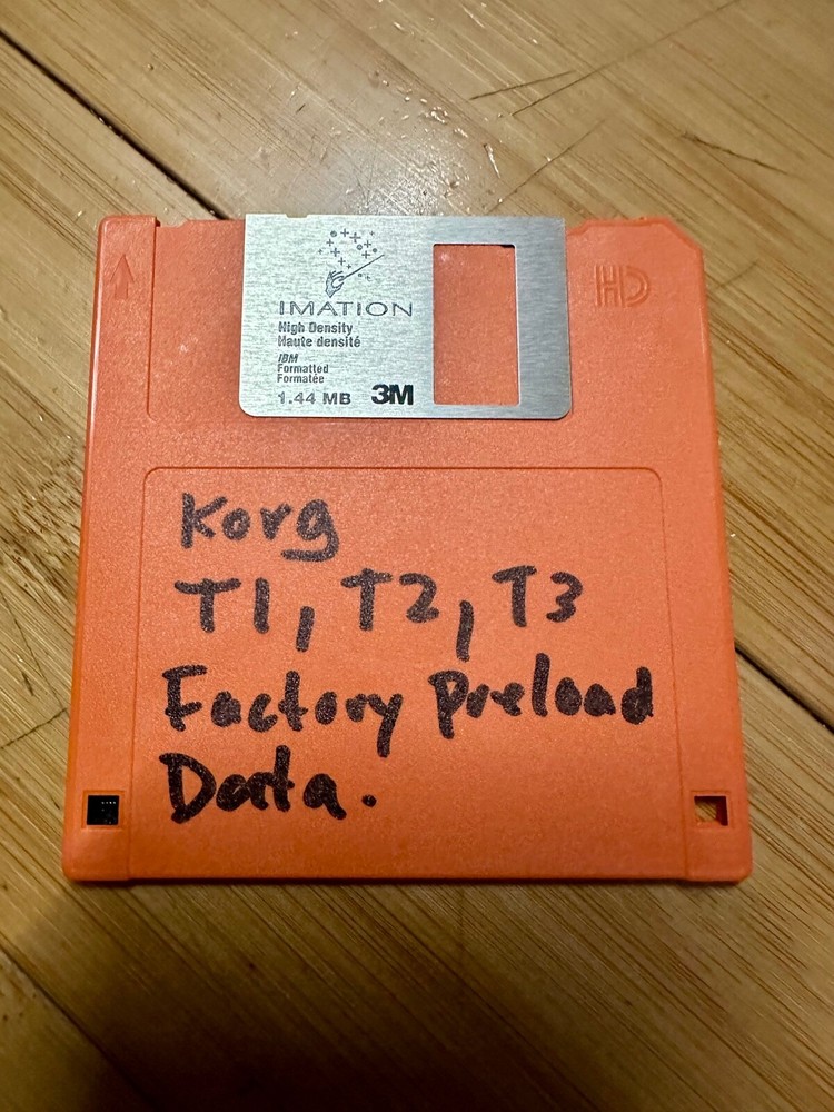Korg T1, T2, T3 Factory PRELOAD Data FLOPPY disk