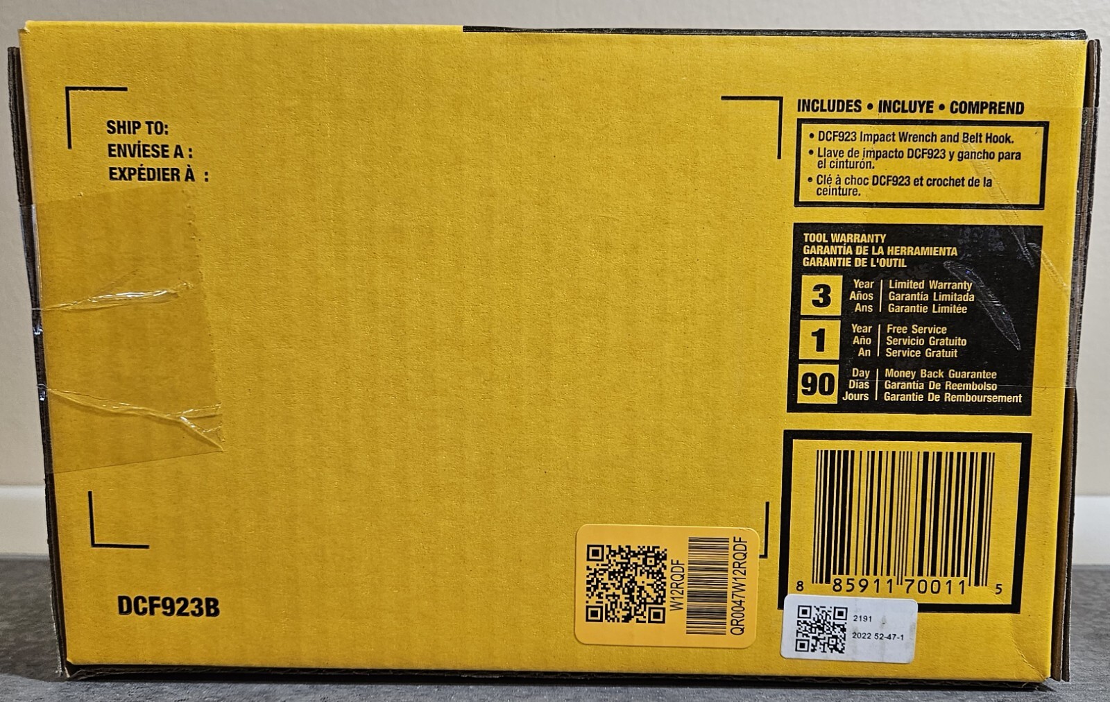 DeWalt 20 Volt Brushless 3/8" Compact Impact Wrench with Hog Ring Anvil DCF923B