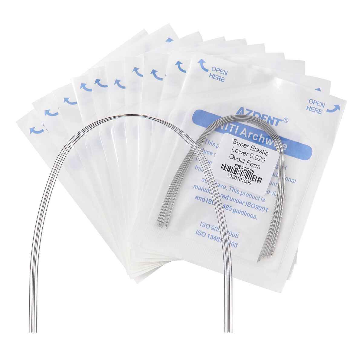 AZDENT Dental Orthodontic Super Elastic Niti Round Arch Wire Nature/Ovoid Form