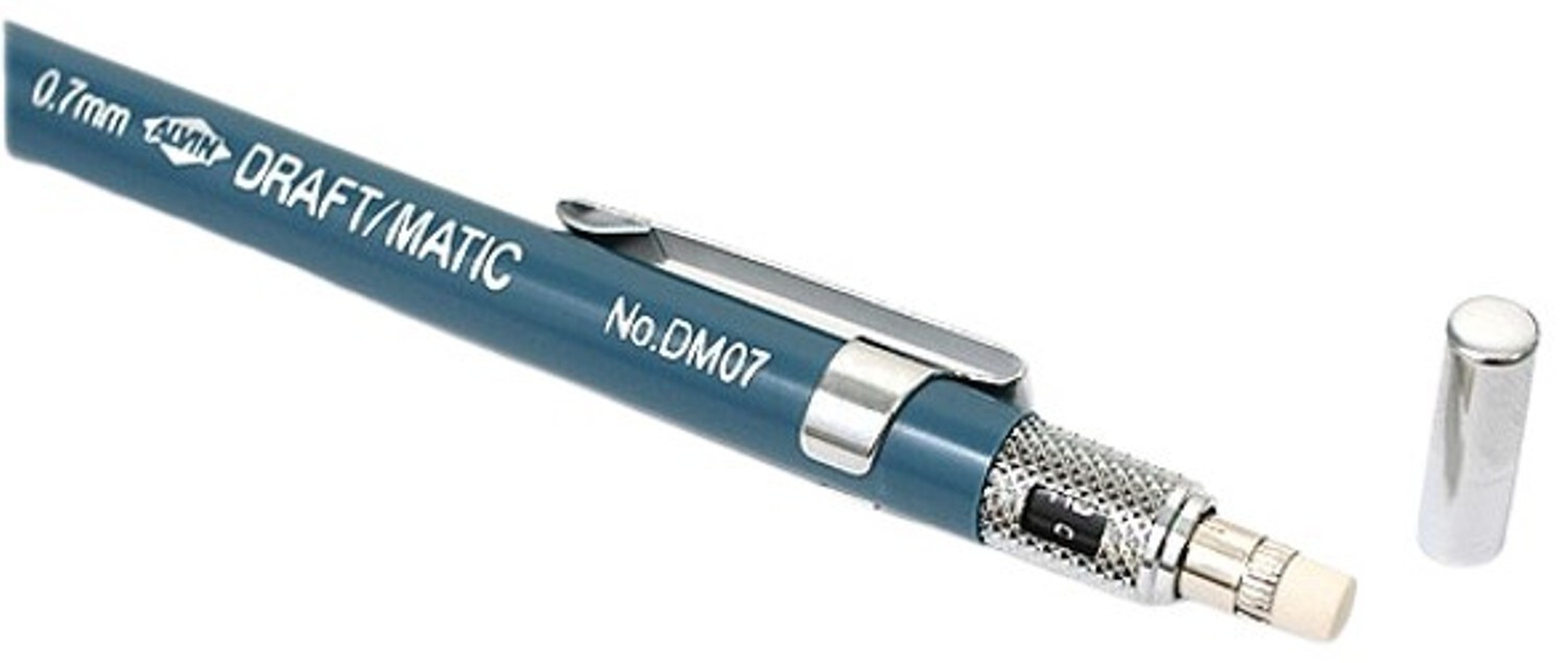 Alvin DM07 Draft/Matic Mechanical Pencil, 0.7mm, Knurled SS Grips - OLD Version