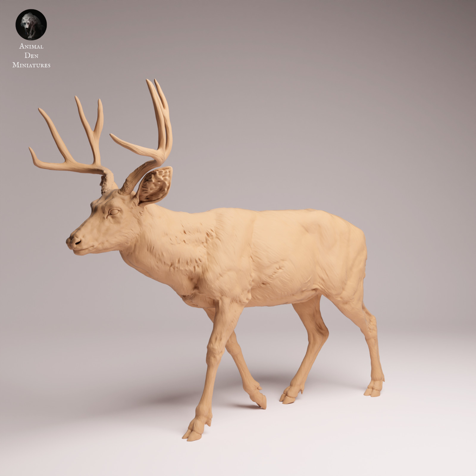 Mule Deer Resin 3D Print Model Railroad Diorama Animal Den Unpainted Miniature