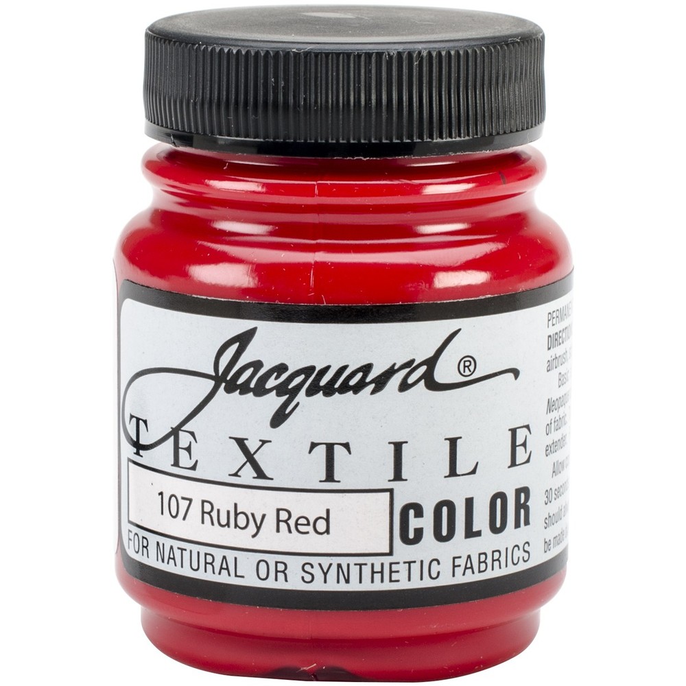 Jacquard Textile Color Fabric Paint 2.25oz-Ruby Red