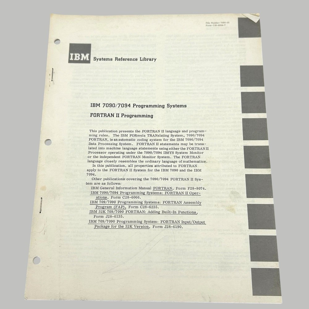 Guide to Fortran Programming Fortran Primer IBM Systems Reference Library Used