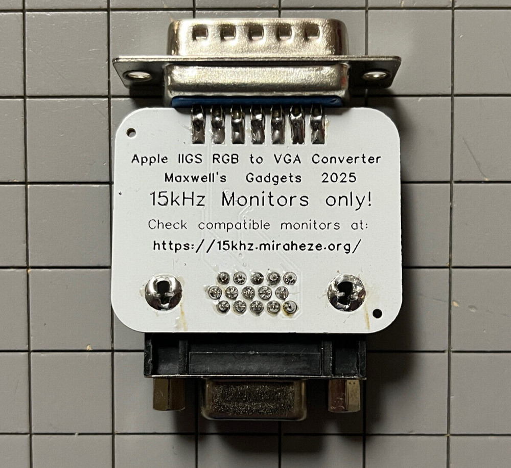 Apple IIGS VGA Adapter with Sync Separator Sharp Graphics