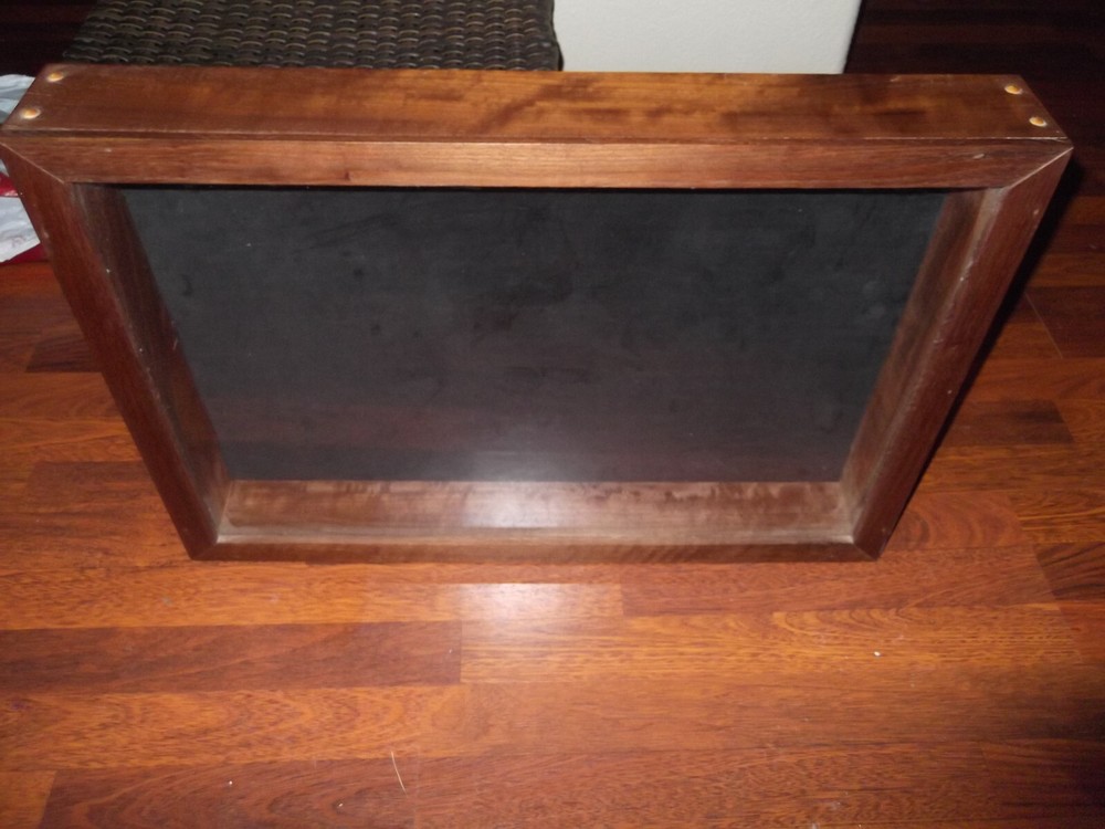 Handmade Solid Black Walnut Display/Shadow Box.  26"x18.5"  Plexi Front.