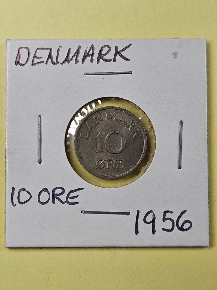 COINS - DENMARK - 10 ORE 1956