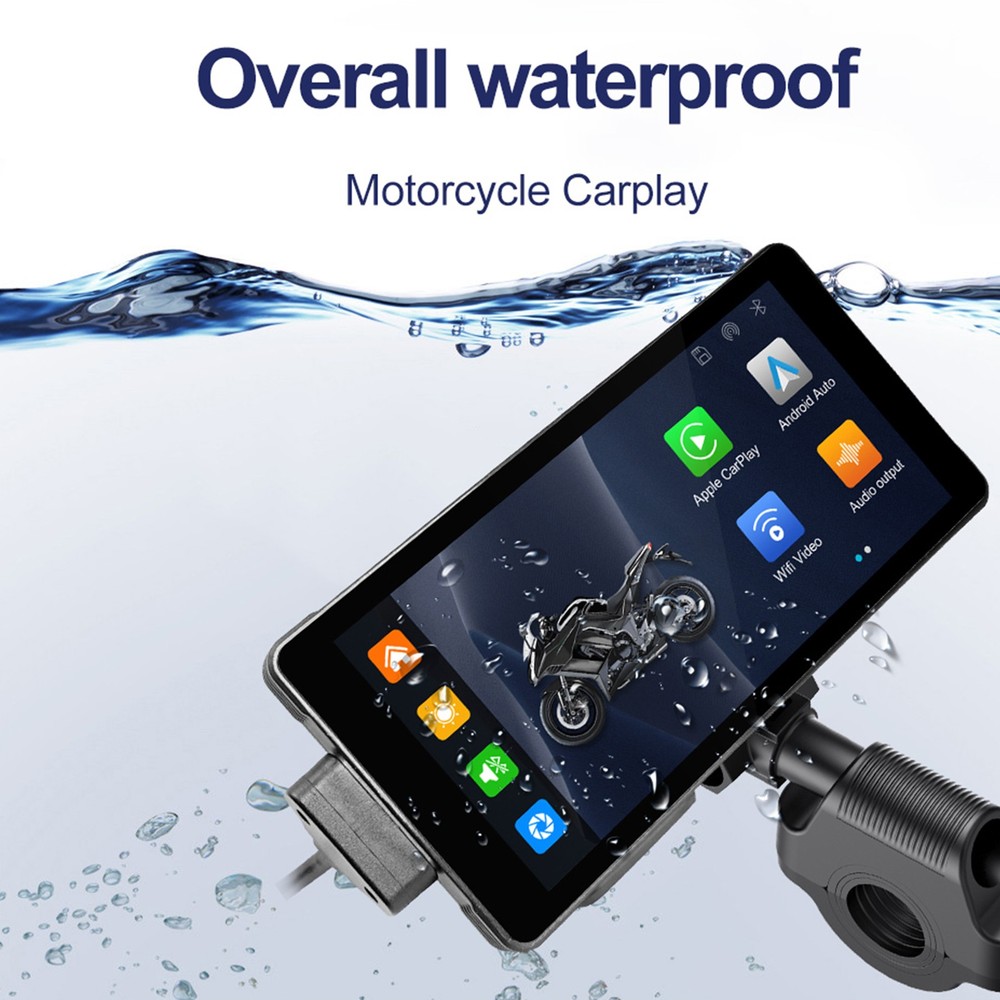 5.5 Inch Motorcycle Navigation GPS Wireless Carplay Android Touch Screen + TPMS