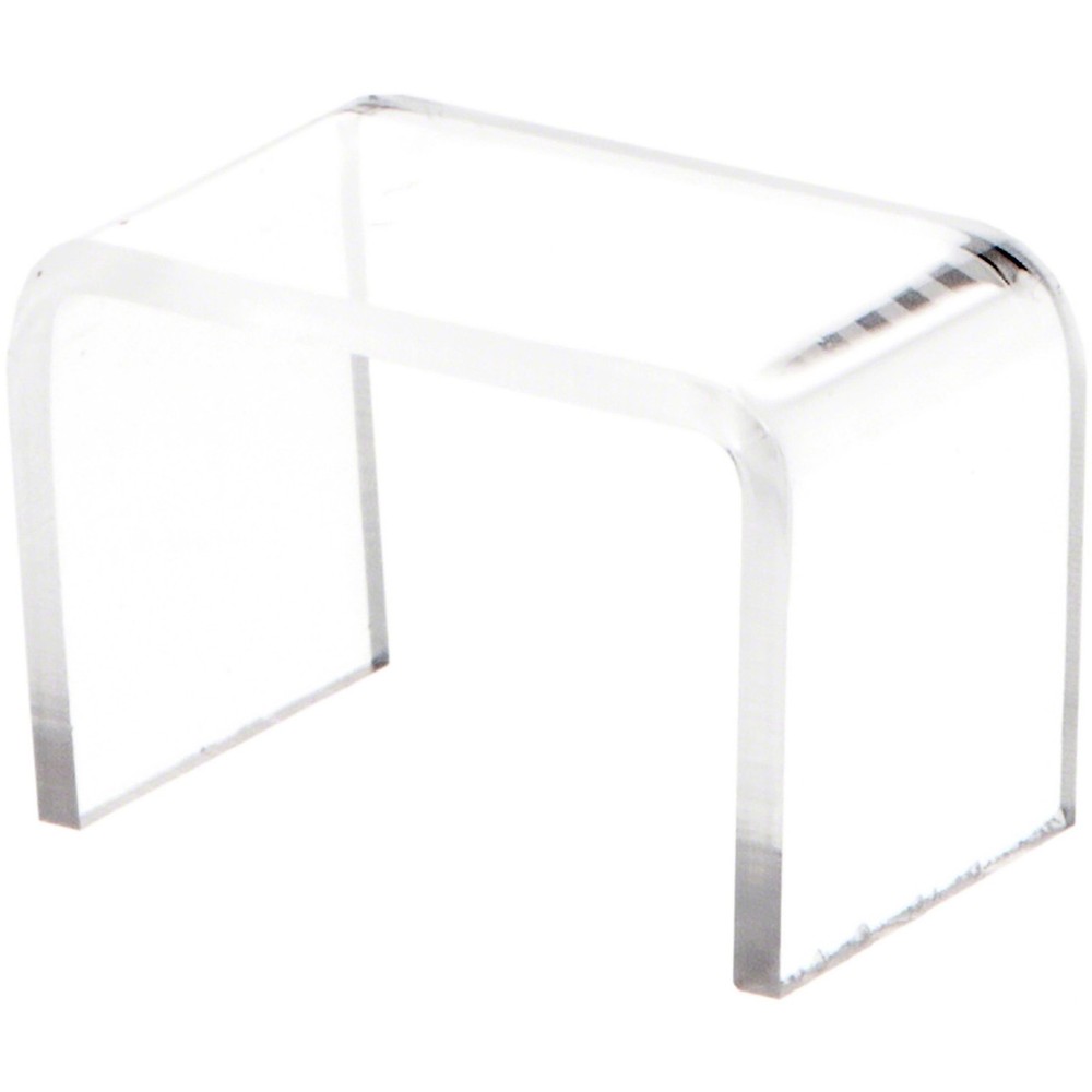 Plymor Clear Acrylic Rectangular Display Riser, 1" H x 1.5" W x 1" D