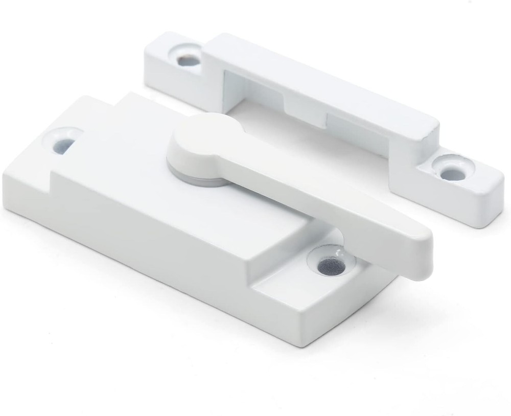 "2 Pack Cam Action Window Sash Locks for Double Hung Windows, White Sash Window