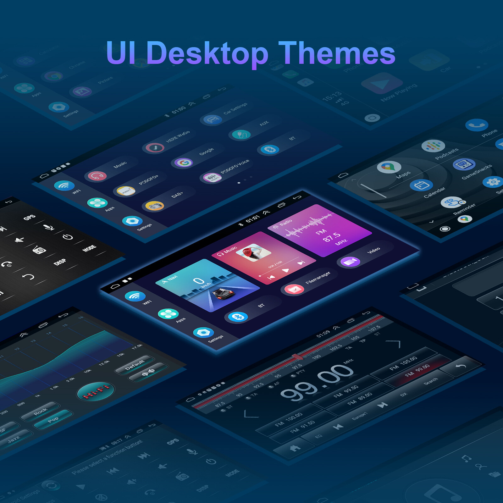 Android 15.0 Car GPS Navi Carplay Stereo Radio Player For Ford Escape 2008-2012