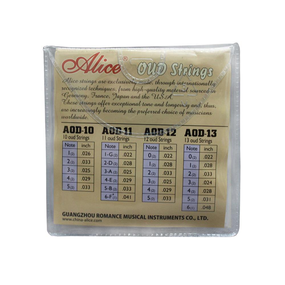 10Sets Alice OUD Strings UD Strings Clear Nylon Silver-Plated Copper Alloy AOD10
