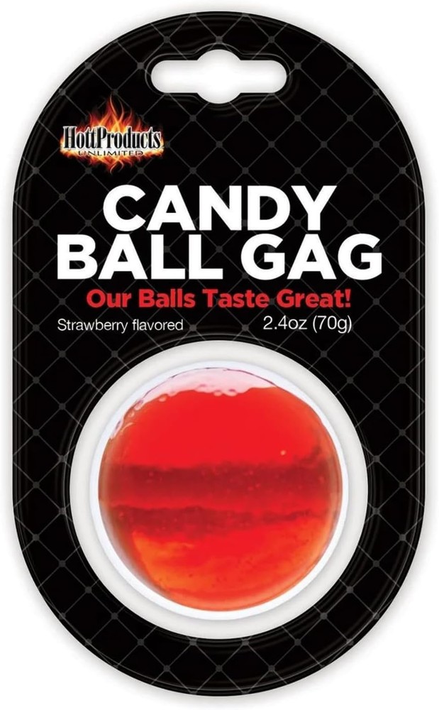 Candy Ball Gag - Strawberry 2.4 Oz