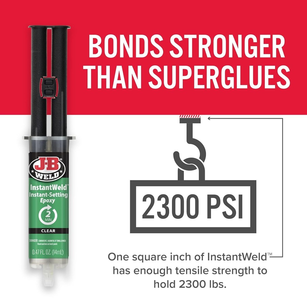 Versatile 14ml InstantWeld Clear Epoxy – 2-Minute Bond, No Mess Application