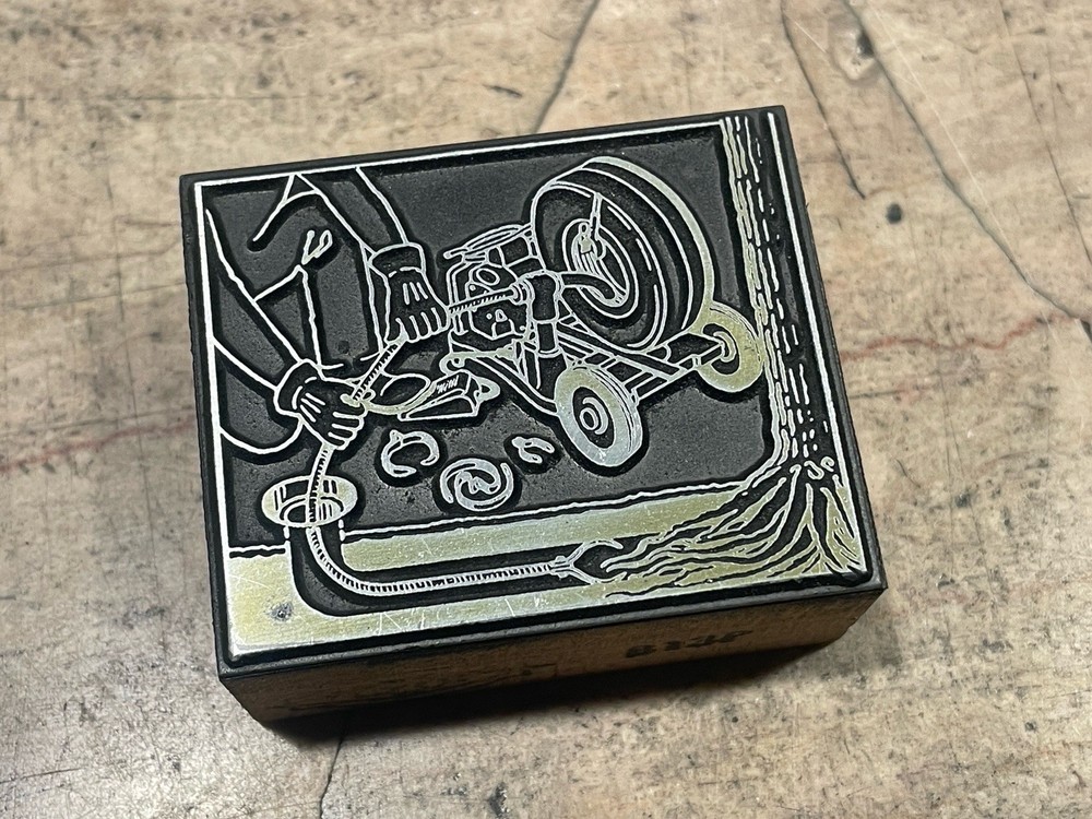 Printing Letterpress Printers Block Plumbers Drain Cleaning Tool Hardware (2011)