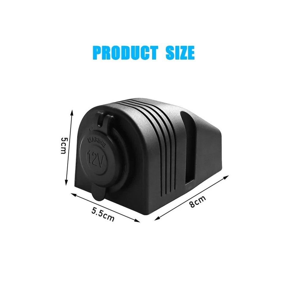Car Boat Cigar Lighter Socket Surface Power Plug Outlet Mount Base Accessories