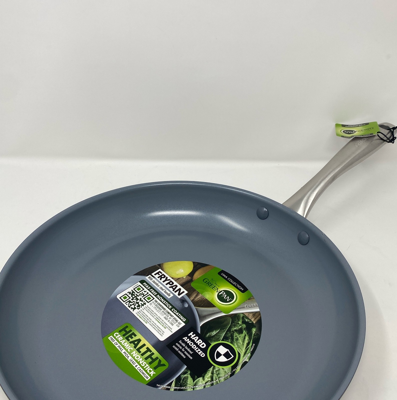 GreenPan Lima 8” Gray Hard Anodized Ceramic Nonstick Fry Pan Skillet