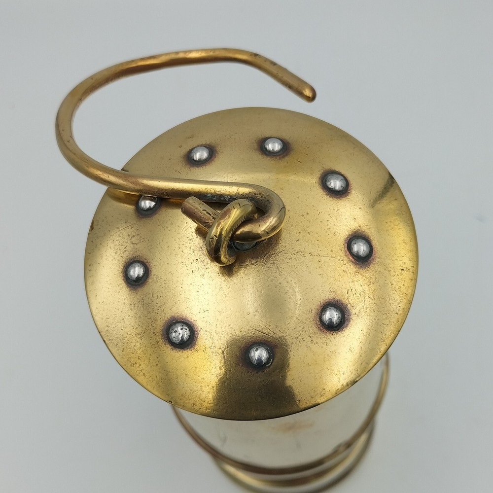Antique Solid Brass The Protector Miners Lamp Type A1 From Bank Hall Pit Burnley