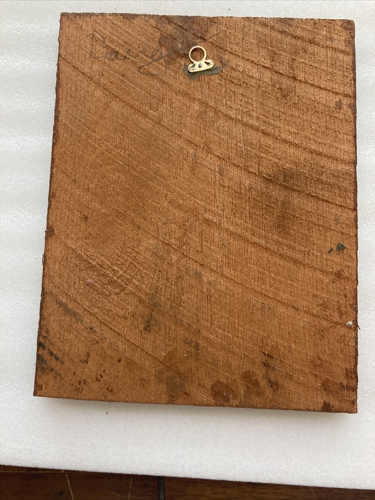 VINTAGE CHASE COPPER PANEL MOUNTED ON ROUGH PLANK. @@@@@@@@@@@@@@@@@@@@@@@@@@@@@