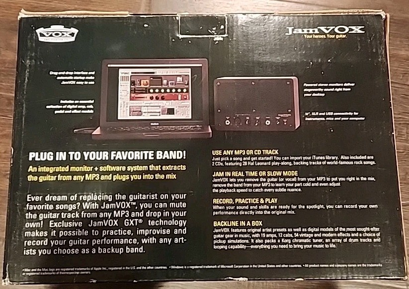 Vox JamVOX Computer Guitar Interface System - Missing The Cd And/or Software.