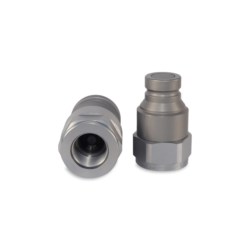 1″ Flat Face Hydraulic Quick Couplers Set - 1″ SAE Thread