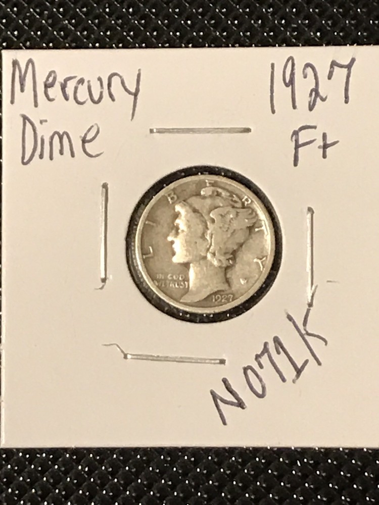 1927 Mercury Dime  F+