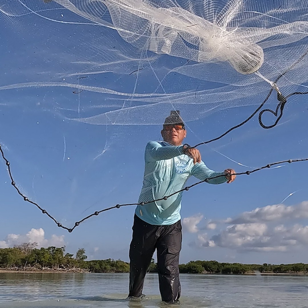3/16" Mesh Cast Nets. Custom Built For The Florida Keys. Glass Minnows/Pilchards