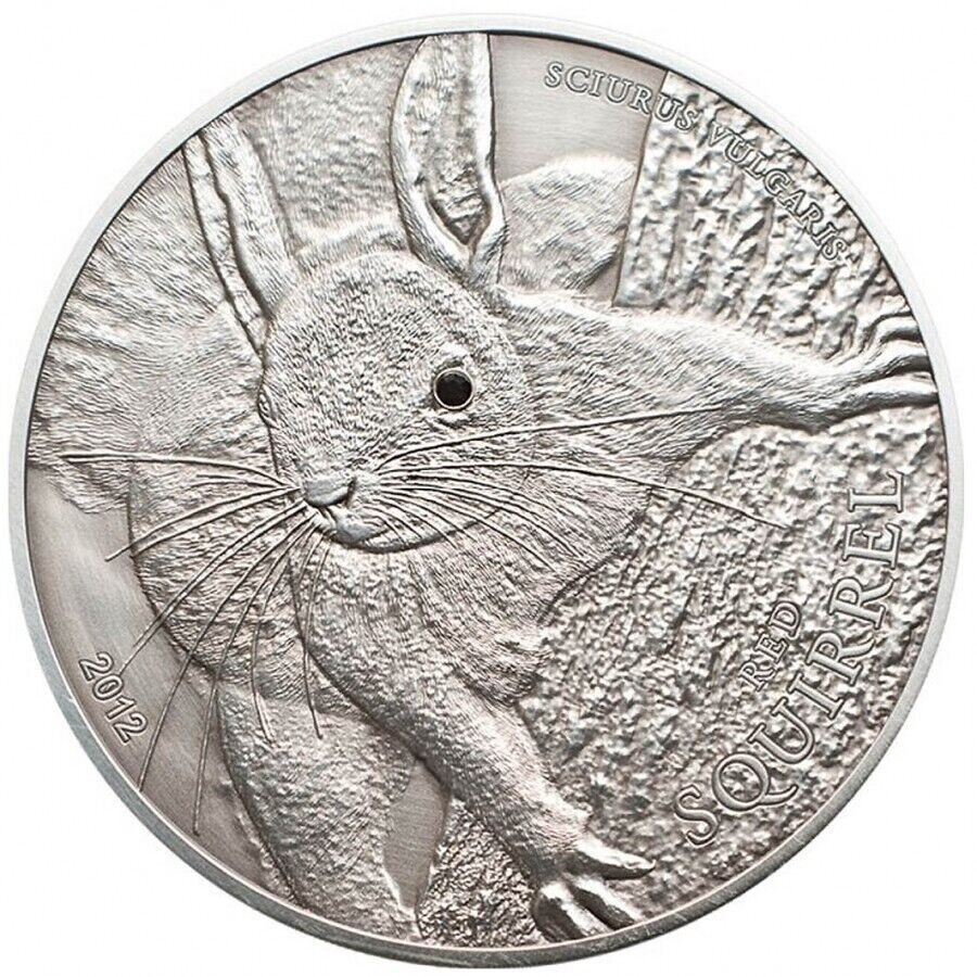 2012  Red Squirrel 1 oz Fine Silver Coin