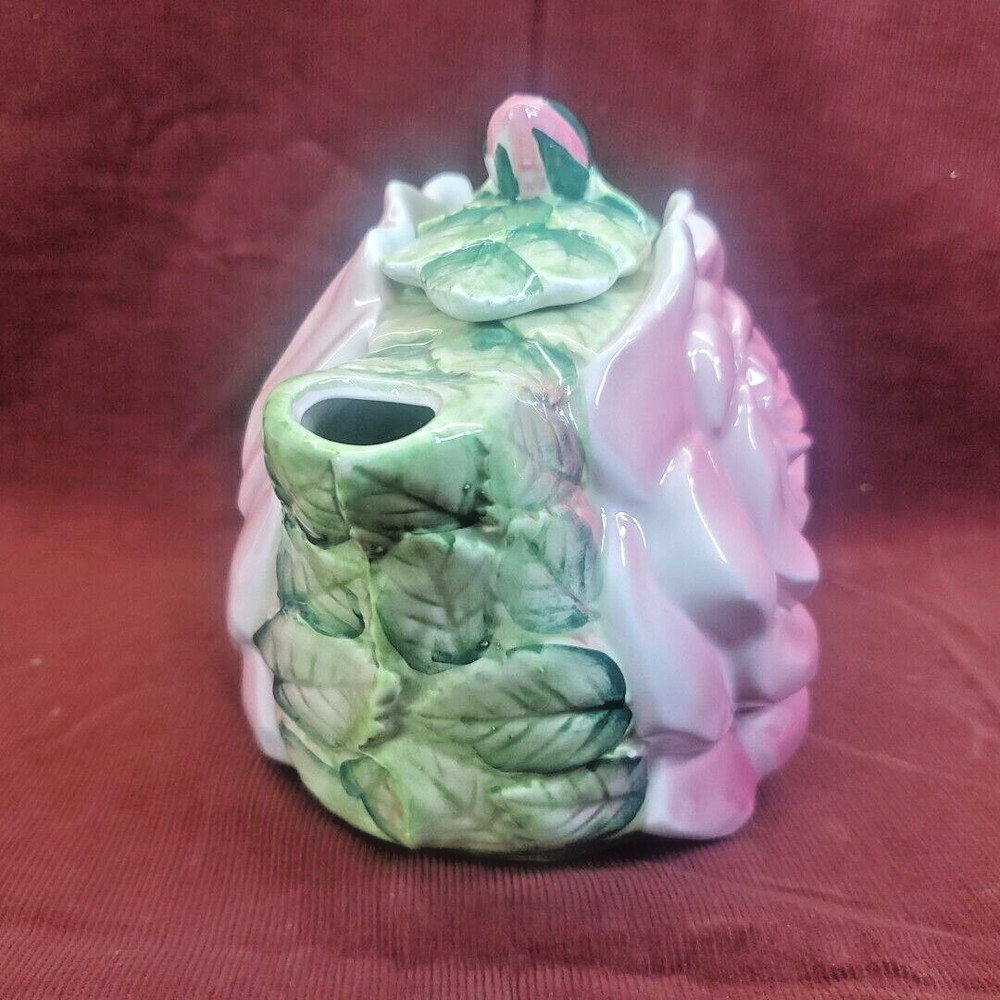 Rose 40oz Teapot Pitcher Rose and Leaf Pattern