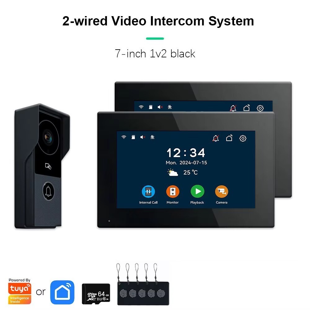 Home Video Speech System, 7inch Motion Recognition Visual counterphone System