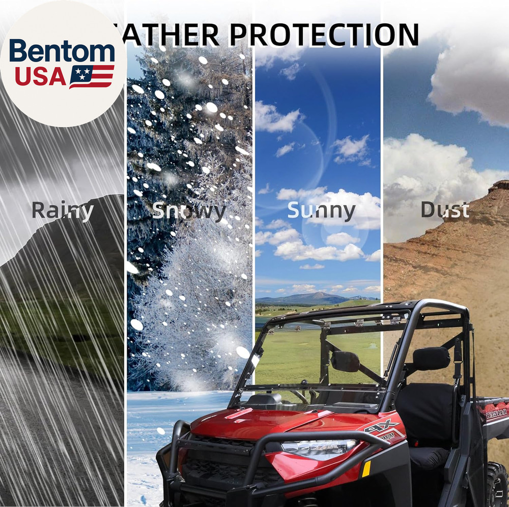 Ranger XP 1000 Flip Windshield, Ranger Front Full Windshield Compatible with Pol