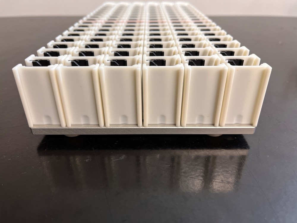 TECAN EVO Evolution Liquid Handler System: 96-position Sample Strip Rack/Carrier