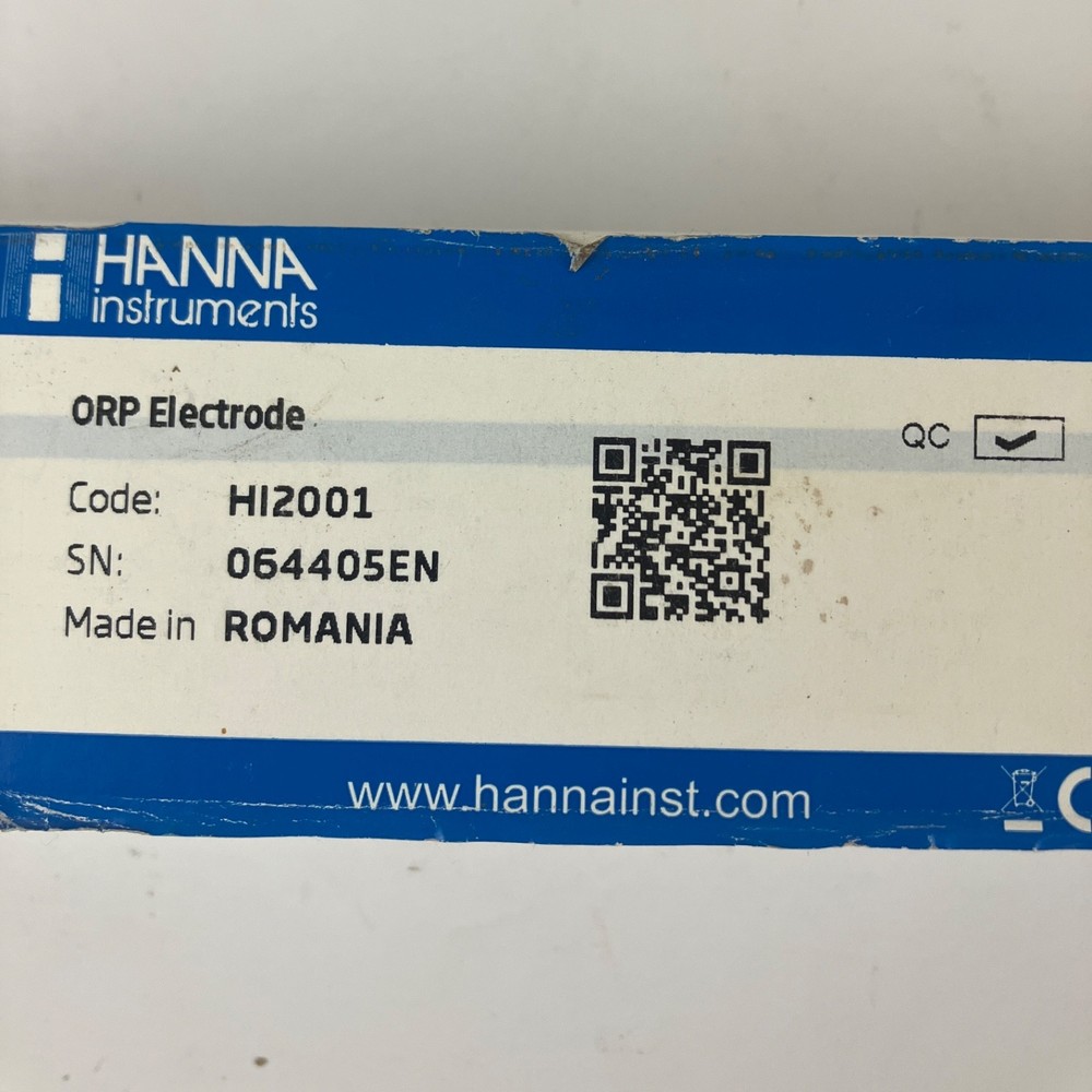 Hanna Instruments HI2001 ORP Electrode Probe Industrial Sensor w/ Cable