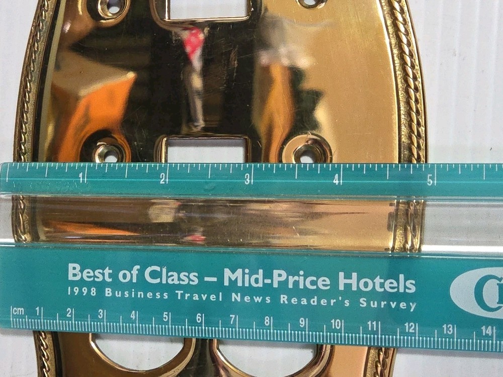 Brass Switch Outlet Combination Wall Box Plate Cover Double Switch Plug Combo