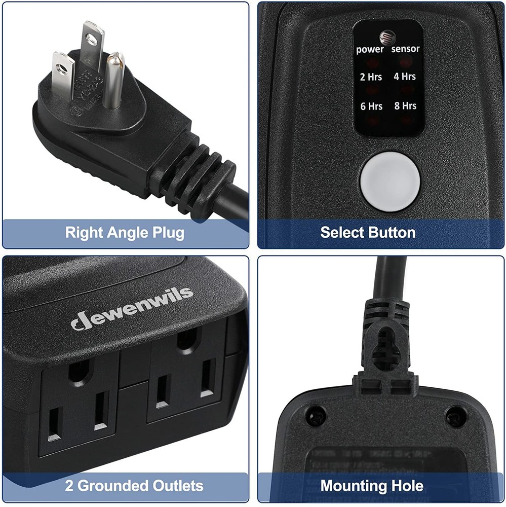 DEWENWILS Remote Control Outlets Timer Halloween Range Plug in Timer Switch