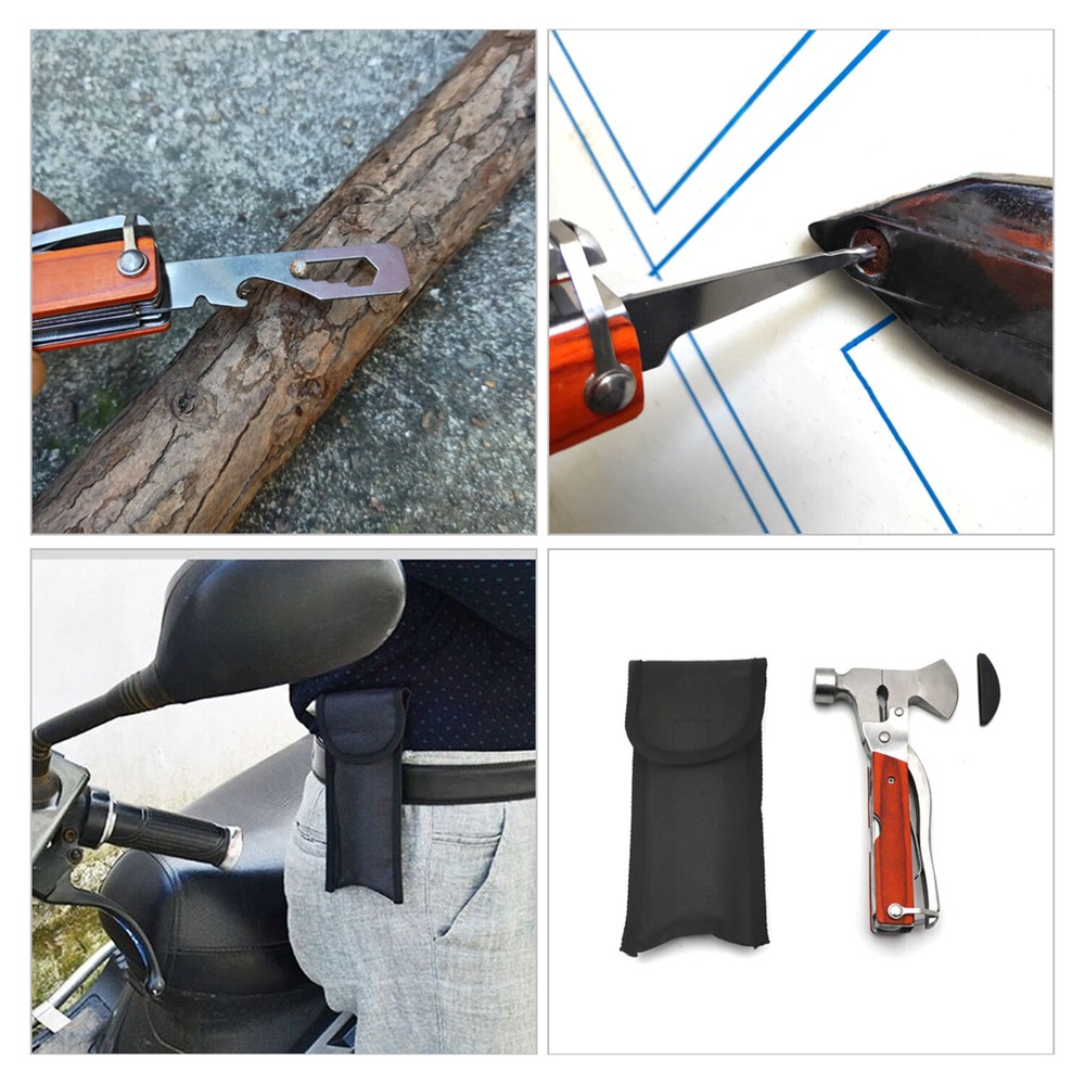 Multi function Outdoor Camping Emergency Survival Tools Axe Hatchet Hammer Plier
