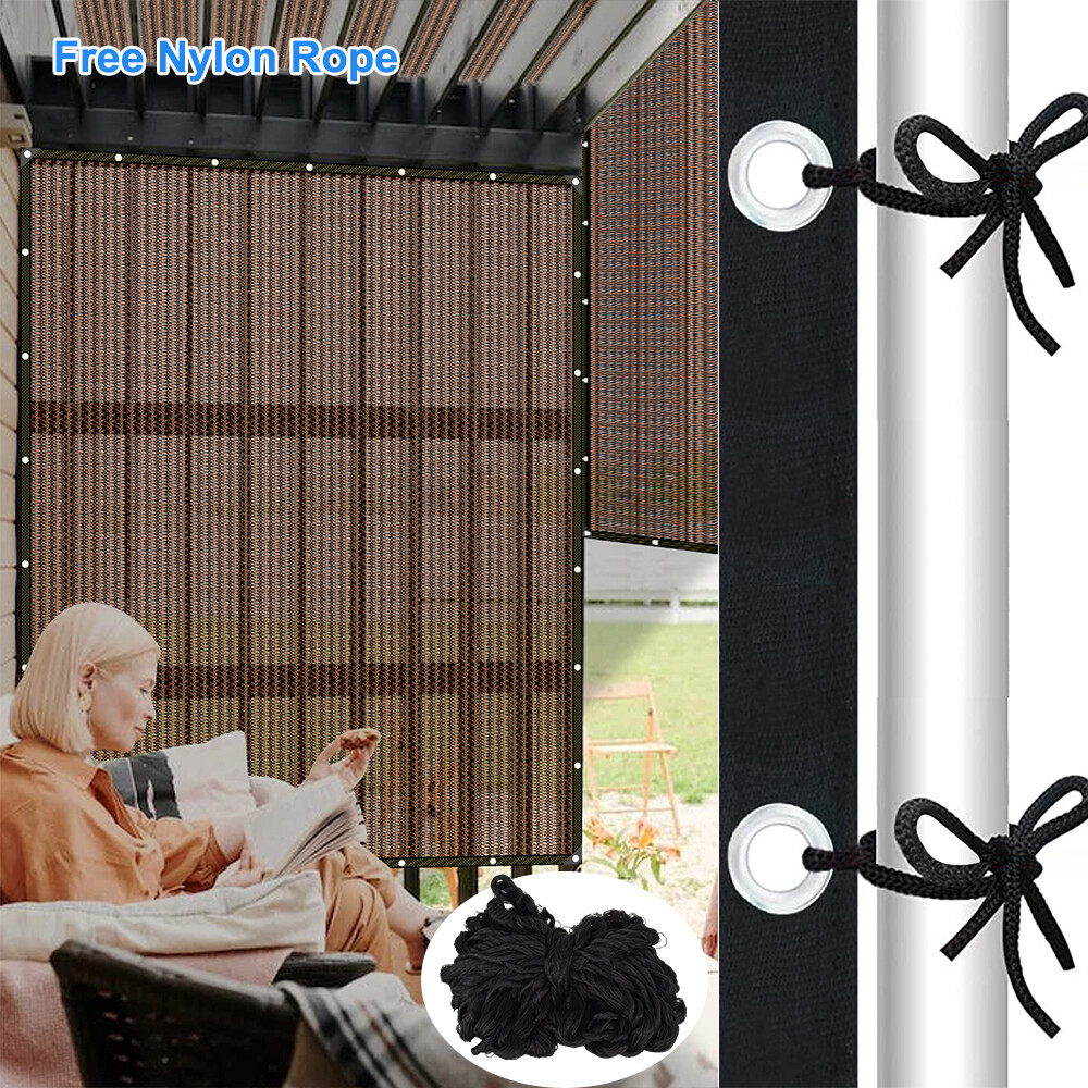 90% Sun Shade Cloth With Grommets Pergola Cover Canopy Outdoor Privacy Screen
