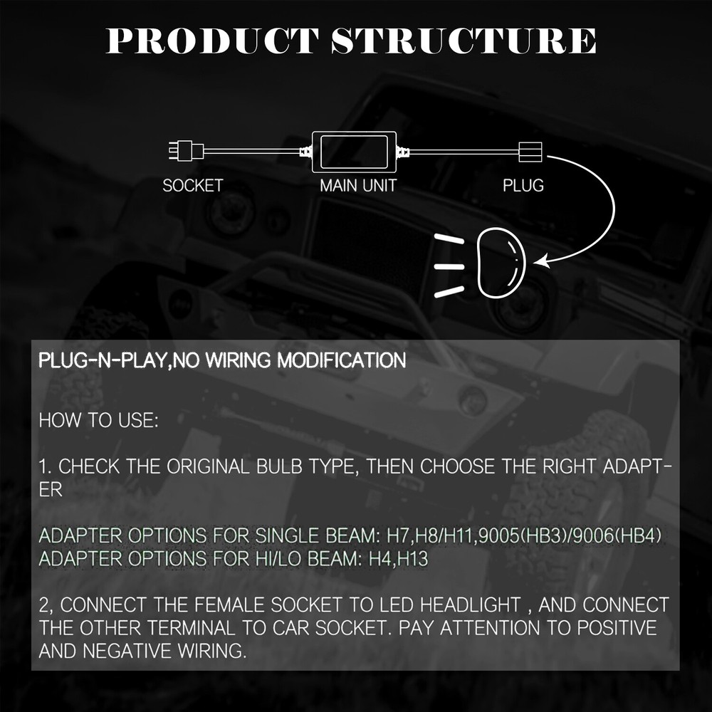 Pair H4 9003 LED Headlight Canbus Load Resistor Decoder Error Free Anti Flicker