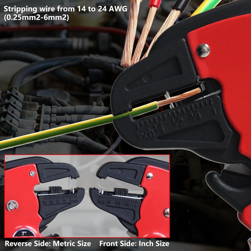 Wire Cutter Cable Stripper Pliers Electrical Cable Crimper Terminal Tool US
