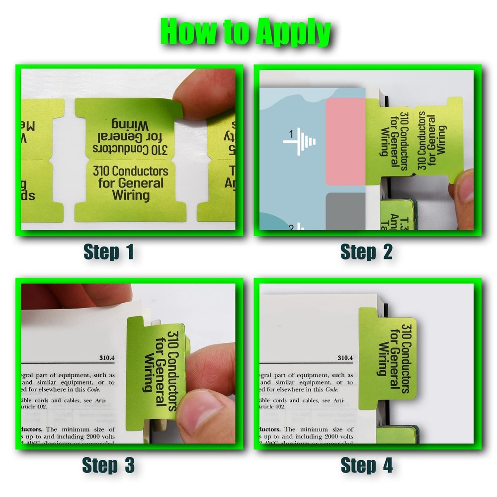 2020/2023 National Electrical Code Self-AdhesiveTabs, 5.6X10", Multicolored