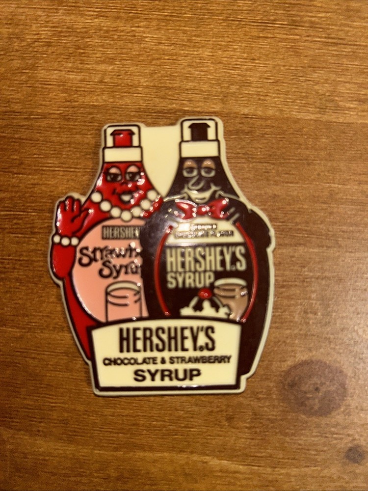Hershey's Syrup Refrigerator Magnet Anthropomorphic 1990 Plastic