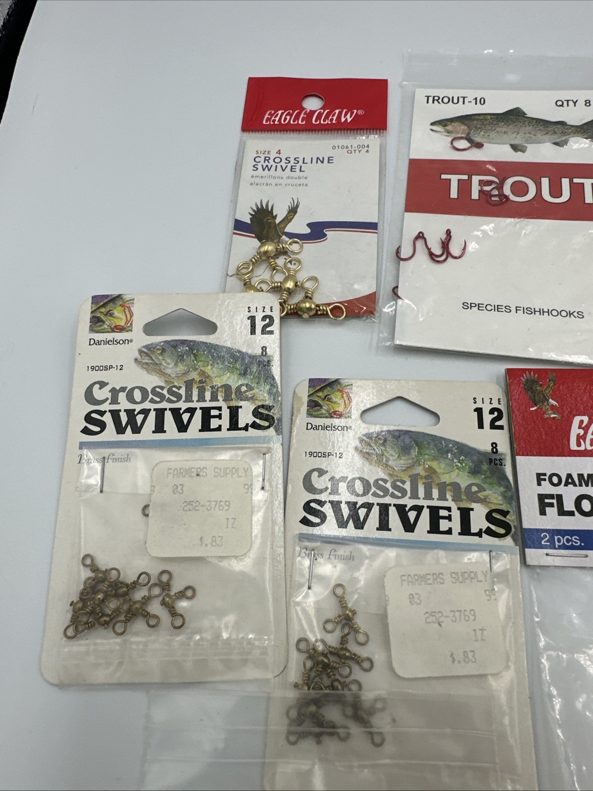 Fishing Tackle Lot Floats Swivels Hooks Sinkers Eagle Claw Trout Panfish