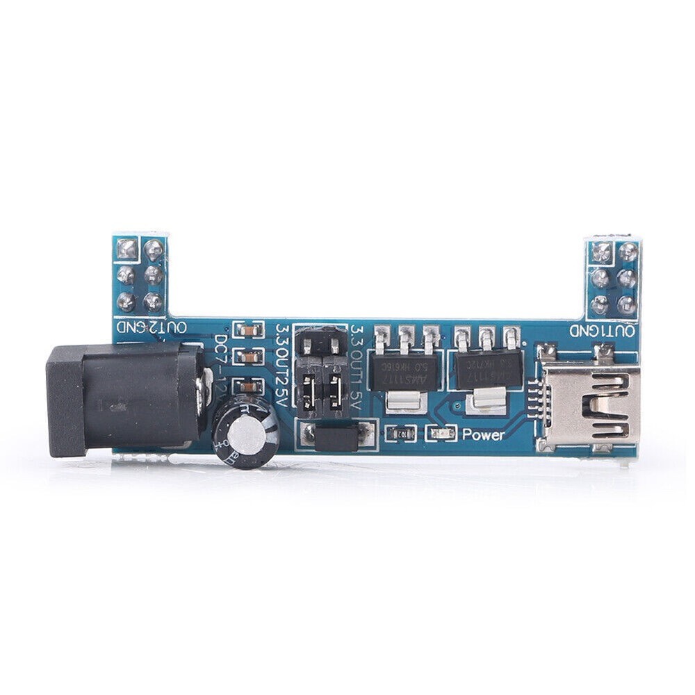 Mini USB MB102 Breadboard Power Supply Module 3.3V/5V Solderless