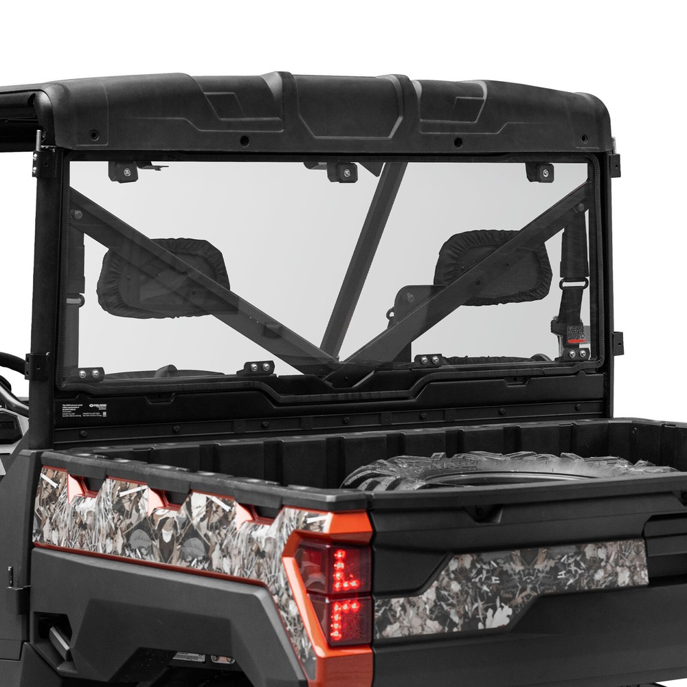 UTV Rear Window Windshield Windscreen for Polaris Ranger XP 1000 /Crew 2017-2025